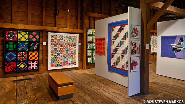 Quilt exhibition at the Vermont Farm Life Museum, Billings Farm and Museum in Woodstock, Vermont