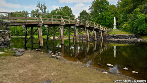 1956 reproduction of the North Bridge at Minute Man National Historical Park