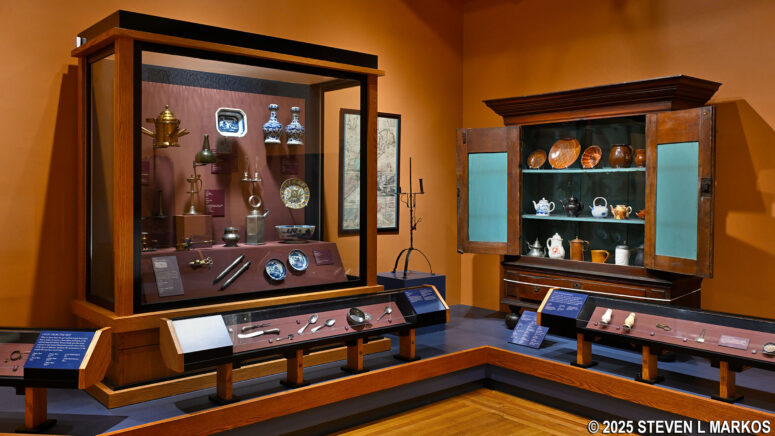18th Century luxury items on display in the Defining American Style gallery in the Washington's Headquarters Museum at Morristown National Historical Park