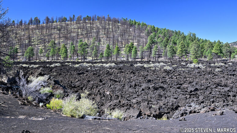 Bonito Lava Flow with Lenox Crater in the background, Sunset Crater Volcano National Monument