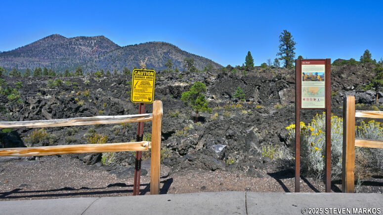 Western trailhead of the A'a Trail at Sunset Crater Volcano National Monument