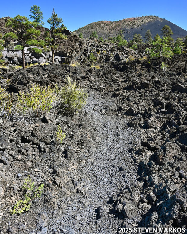 View of Sunset Crater from the A'a Trail at Sunset Crater Volcano National Monument