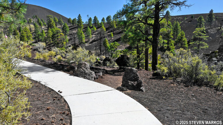 Start of the lower loop on the Lava Flow Trail at Sunset Crater Volcano National Monument