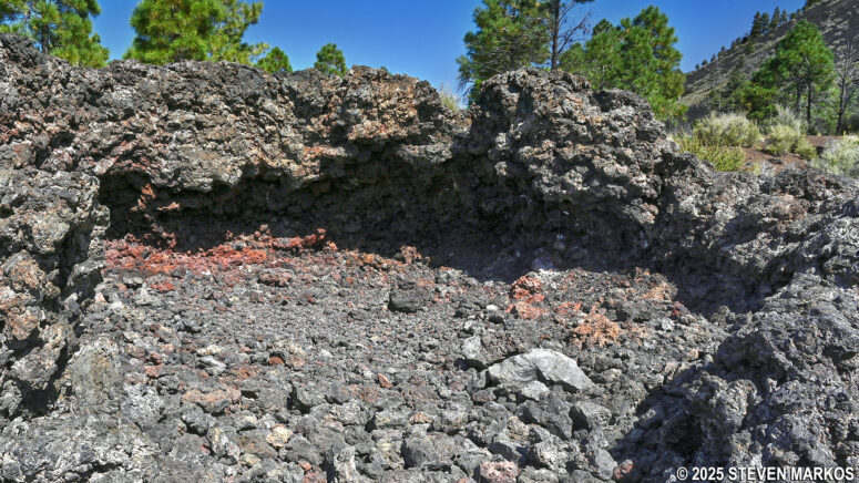 Large spatter cone on the Lava Flow Trail at Sunset Crater Volcano National Monument