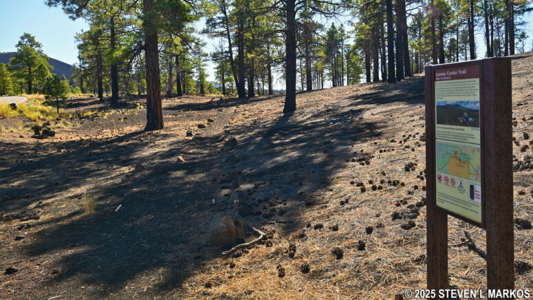 Western trailhead of the Lenox Crater Trail at Sunset Crater Volcano National Monument