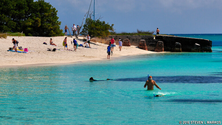 Snorkeling and swimming at South Beach on Garden Key, Dry Tortugas National Park