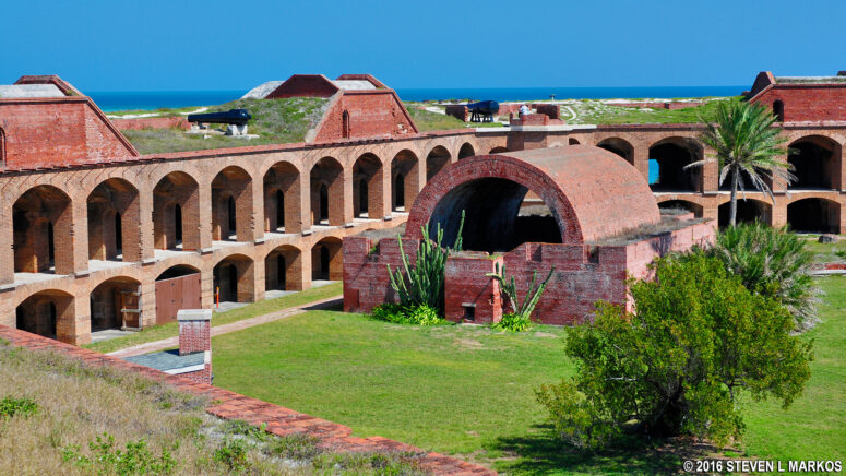 Fort Jefferson’s main powder house on the parade grounds, Dry Tortugas National Park