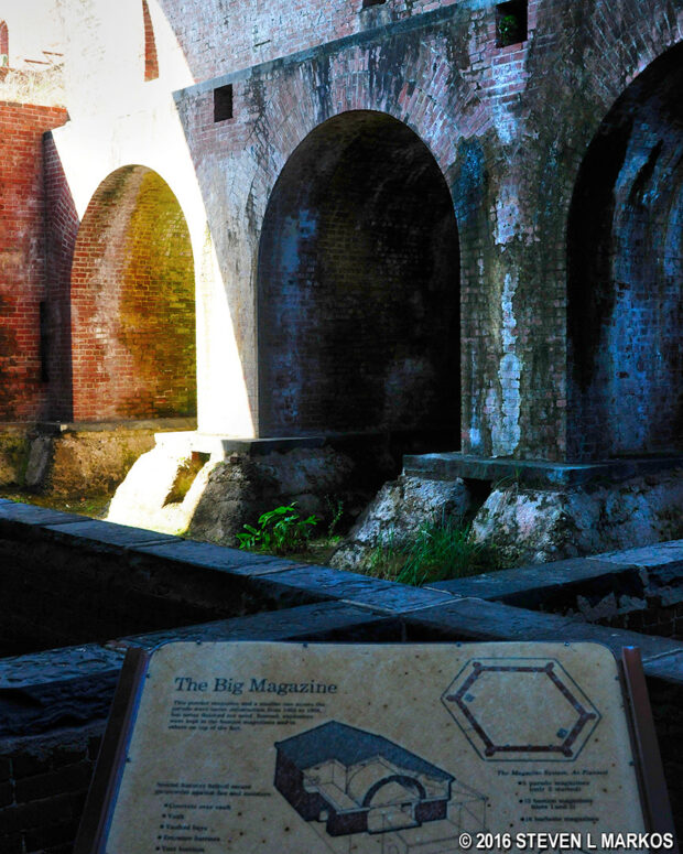 Inside the incomplete Fort Jefferson powder house, Dry Tortugas National Park