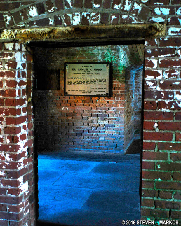 Dr. Mudd’s prison cell on the second level of Fort Jefferson on Garden Key in Dry Tortugas National Park