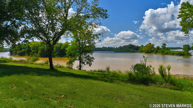 Confluence of the Arkansas and Poteau rivers on the River Loop Trail at Fort Smith National Historic Site
