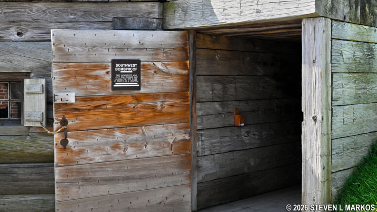 Entrance into one of Fort Stanwix's bombproofs that are located under a bastion, Fort Stanwix National Monument