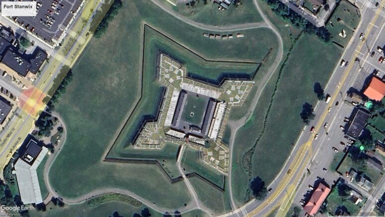 Satellite view of Fort Stanwix