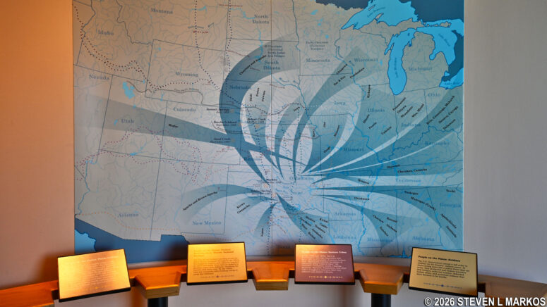 Indian migration exhibit at the Washita Battlefield National Historic Site Visitor Center