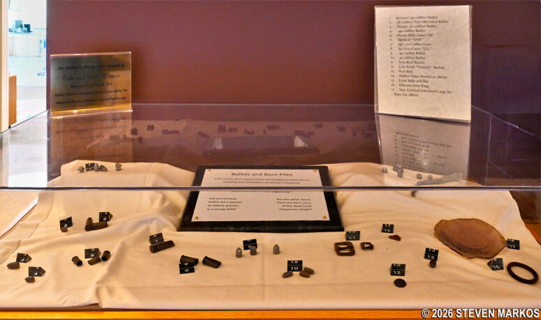 Ammunition artifacts on display at the Washita Battlefield National Historic Site Visitor Center
