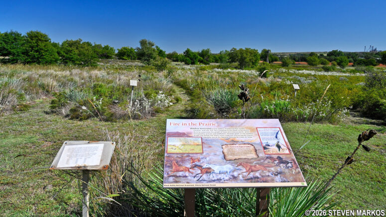 Land plots used on the Dust and Fire Trail to demonstrate fire effects, Washita Battlefield National Historic Site