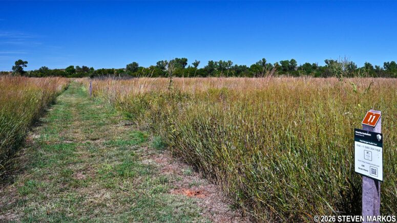 Typical terrain near Stops 10 and 11 on the Washita Battlefield Trail, Washita Battlefield National Historic Site
