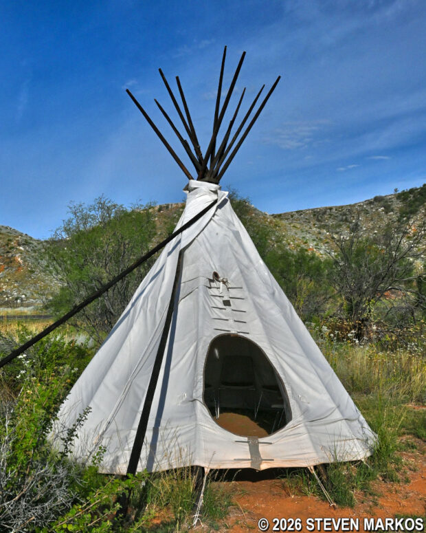Replica tipi used by the nomadic Apache on the Mesquite Trail at Alibates Flint Quarries National Monument