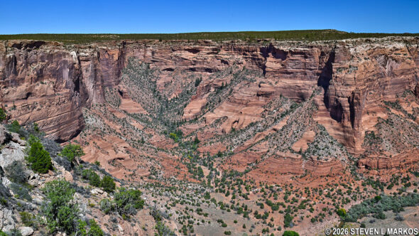 View of Canyon de Chelly from the Spider Rock Overlook on the South Rim Drive, Canyon de Chelly National Monument