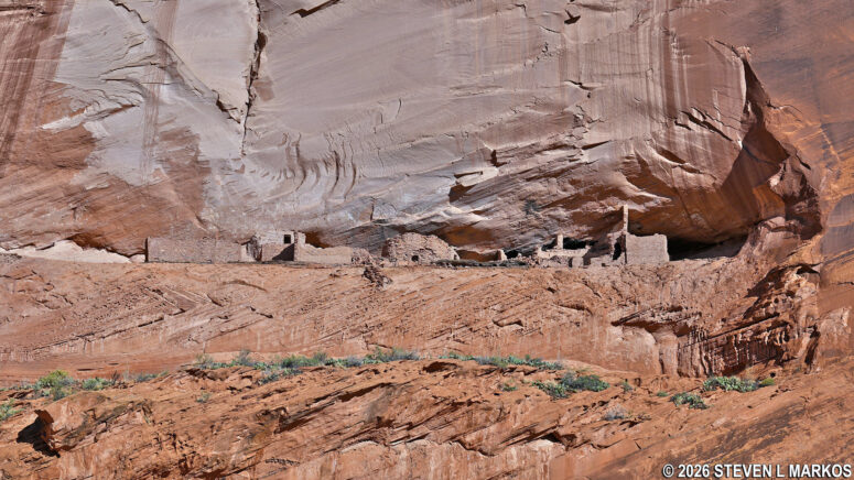 View from the canyon floor of First Ruin, Canyon de Chelly National Monument