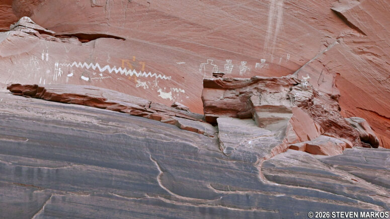 Pictographs created around 1300 AD at Canyon de Chelly National Monument