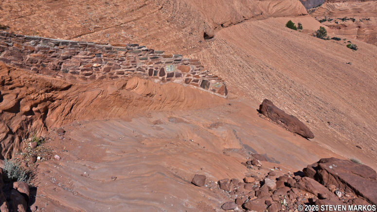 Sandstone terrain before the sixth switchback on the White House Trail at Canyon de Chelly National Monument