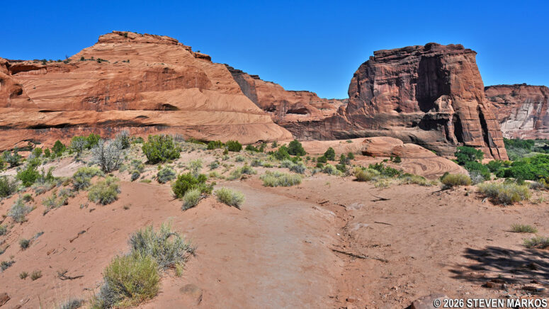 Open area of the White House Trail towards the bottom of Canyon de Chelly, Canyon de Chelly National Monument