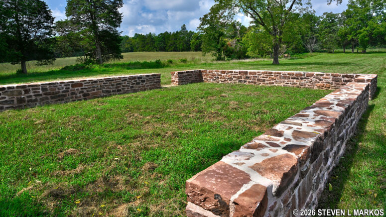 Foundation of Benjamin Chinn's house Hazel Plain, Manassas National Battlefield Park