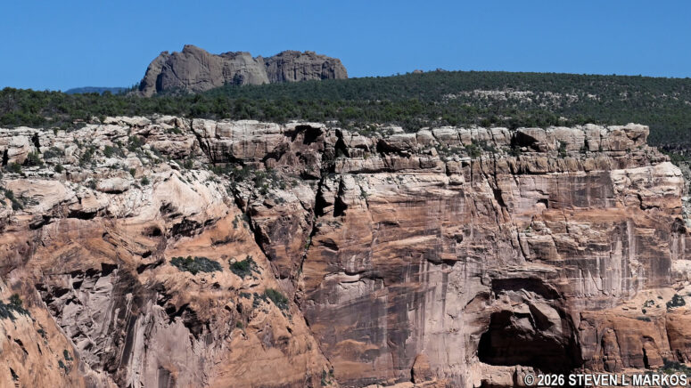View of Black Rock Butte from the Spider Rock Overlook on South Rim Drive, Canyon de Chelly National Monument