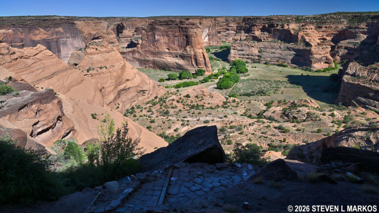 View of Canyon de Chelly from near the second switchback on the White House Trail, Canyon de Chelly National Monument