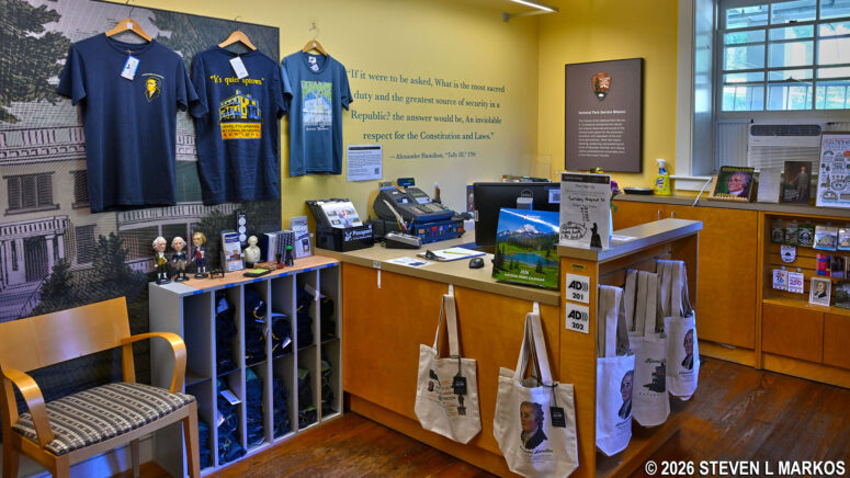 Information desk and souvenir store at Hamilton Grange National Memorial