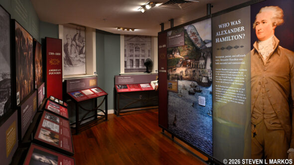 Exhibits at the Hamilton Grange National Memorial Visitor Center