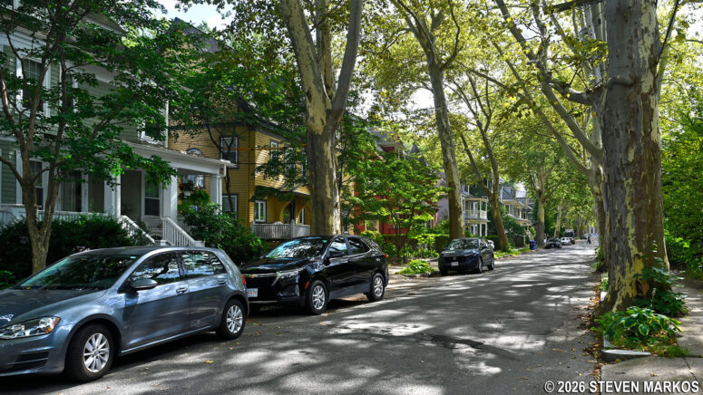 Beals Street near the Kennedy House in Brookline, Massachusetts