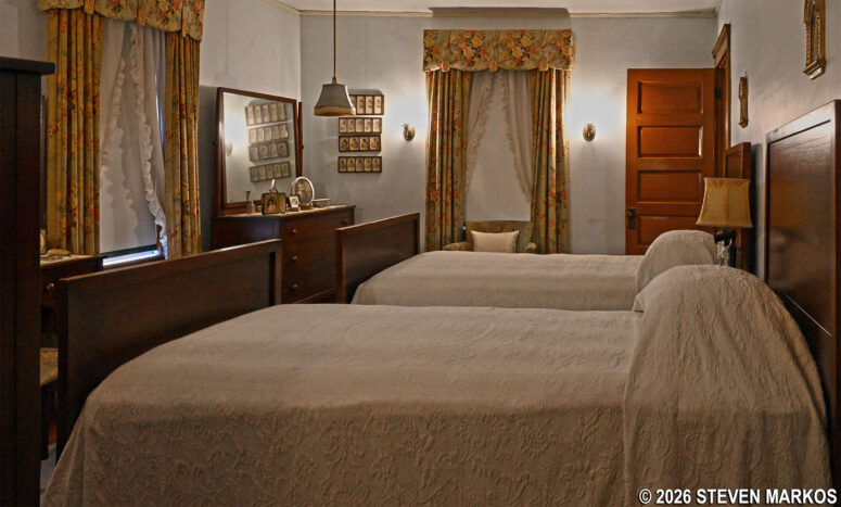 Master bedroom in the Kennedy's Beals Street house where John Kennedy was born, John Fitzgerald Kennedy National Historic Site