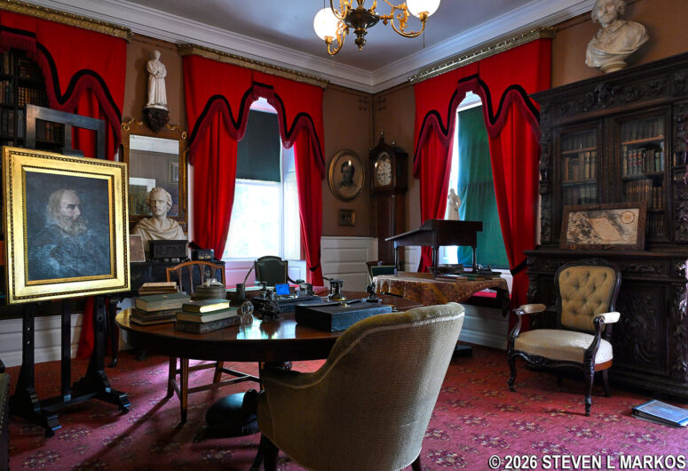 Longfellow's study at the Longfellow House in Cambridge, Massachusetts, Longfellow House – Washington’s Headquarters National Historic Site