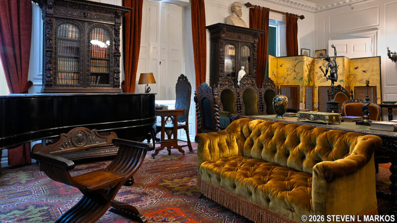 Library at the Longfellow House in Cambridge, Massachusetts, Longfellow House – Washington’s Headquarters National Historic Site