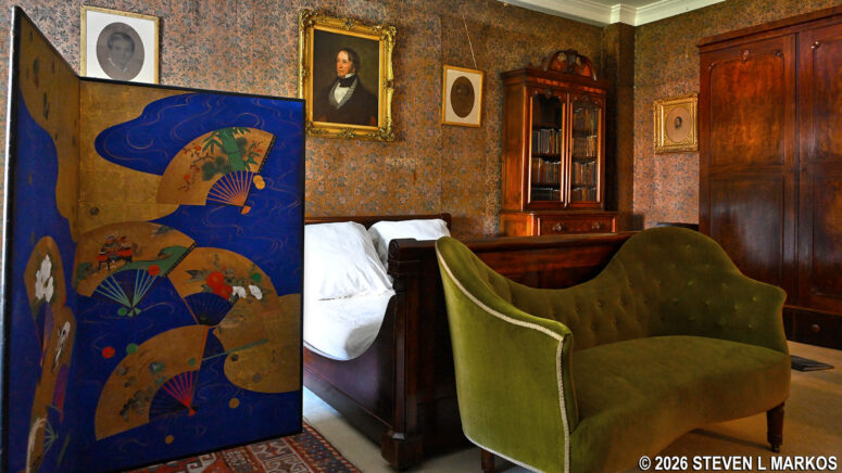 Henry and Fanny Longfellow's master bedroom at their house in Cambridge, Massachusetts, Longfellow House – Washington’s Headquarters National Historic Site