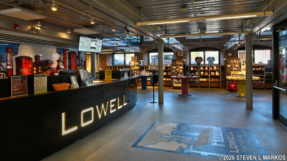 Interior of the Visitor Center at Lowell National Historical Park