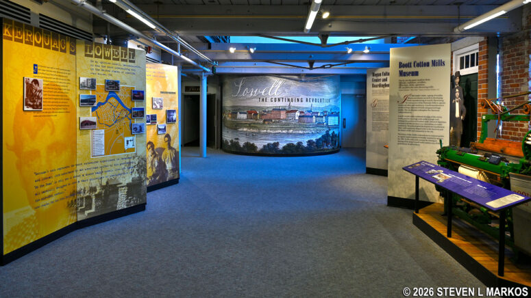 Exhibits in the Lowell Museum at the Lowell National Historical Park Visitor Center