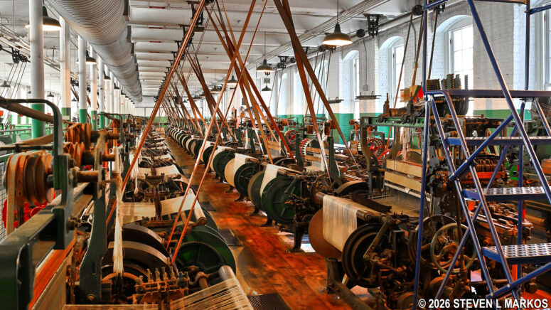 The Weave Room in the Boott Cotton Mill Museums, Lowell National Historical Park
