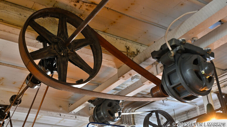 Electric motors now power the line shaft at the Boott Cotton Mills, Lowell National Historical Park