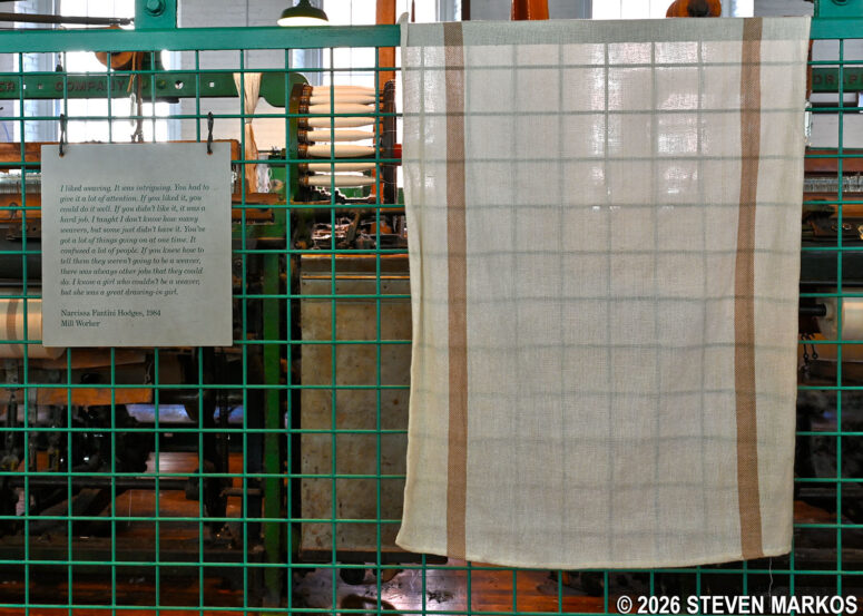 Cloth made on the looms in the Boott Cotton Mills at Lowell National Historical Park