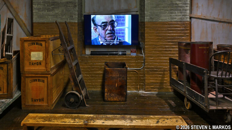 Workers Remember video in the Boott Cotton Mills Museum at Lowell National Historical Park