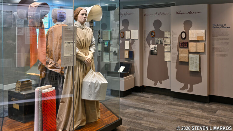 Lives of Mill Girls exhibit at the 1840s Boarding House in the Mogan Cultural Center, Lowell National Historical Park