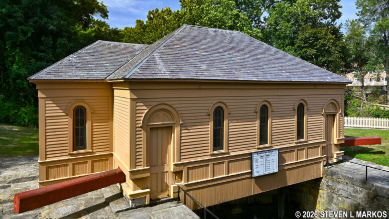 Lockhouse at the Guard Locks on the Pawtucket Canal in Lowell, Massachusetts