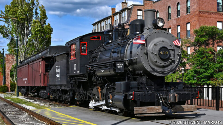 Boston and Maine No. 410 locomotive in Lowell, Massachusetts