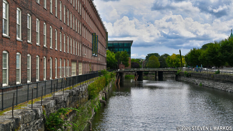 Wannalancit Mills on the Northern Canal in Lowell, Massachusetts