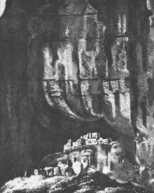 Sketch of the White House ruins made by Lieutenant Simpson in 1849, Canyon de Chelly National Monument