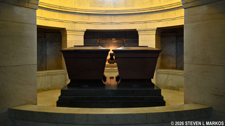 Lower level view of the Grant sarcophagi, General Grant National Memorial