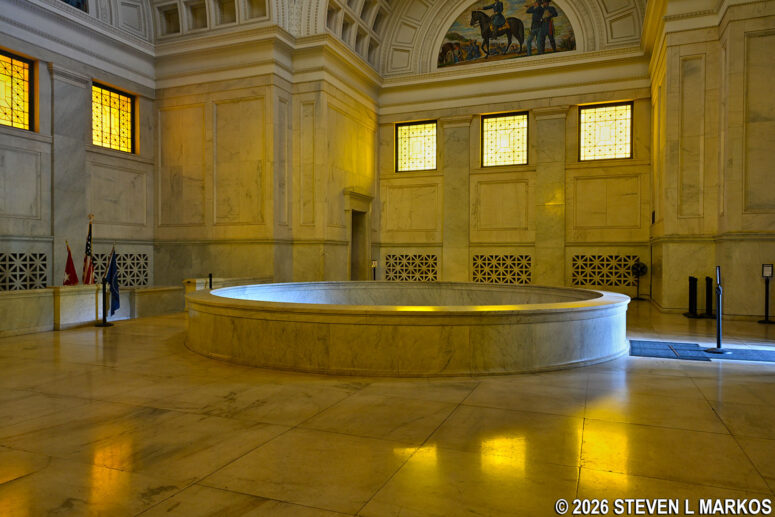 Amber glass in the stained-glass windows of Grant’s Tomb, General Grant National Memorial