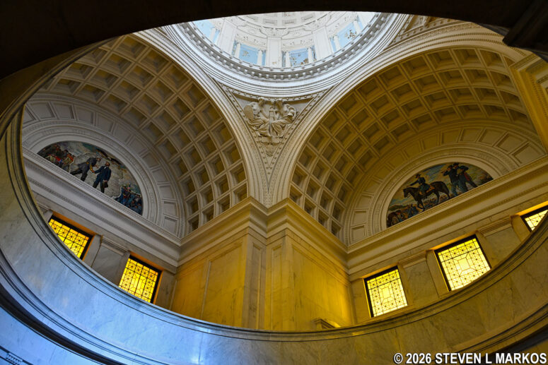 View from the lower level of the mausoleum of murals added to Grant's Tomb in the 1960s, General Grant National Memorial